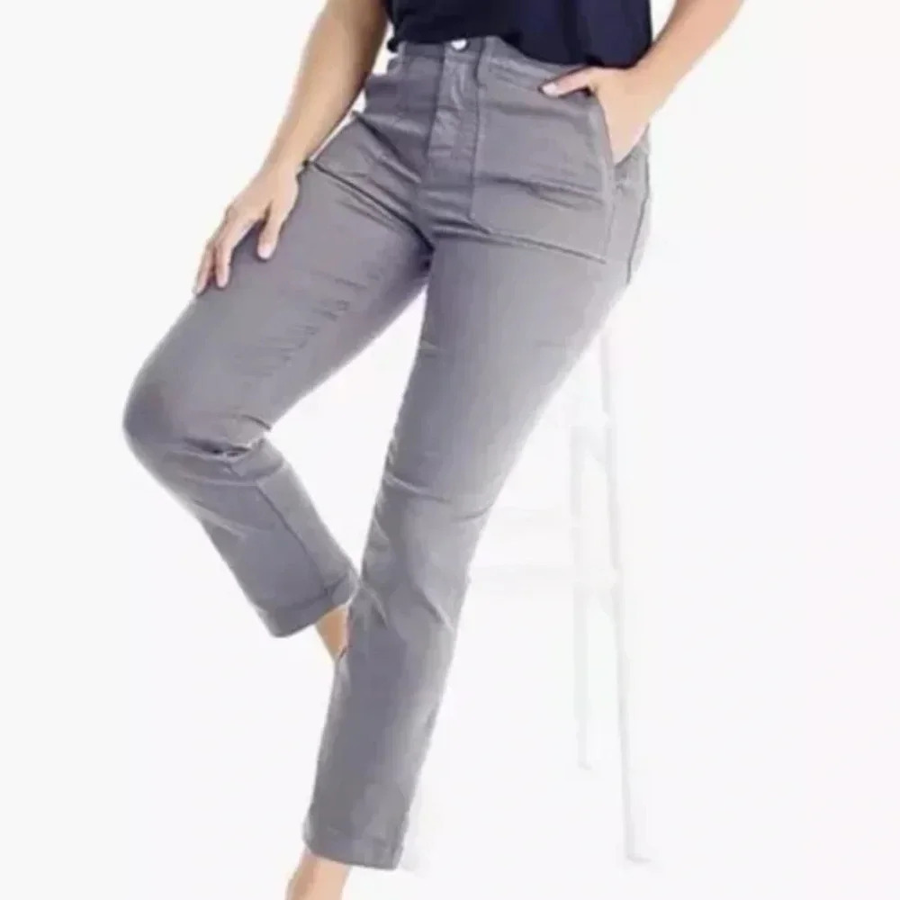 J. Crew Vintage Straight Cargo Pants Size 31 Gray Slate Jeans